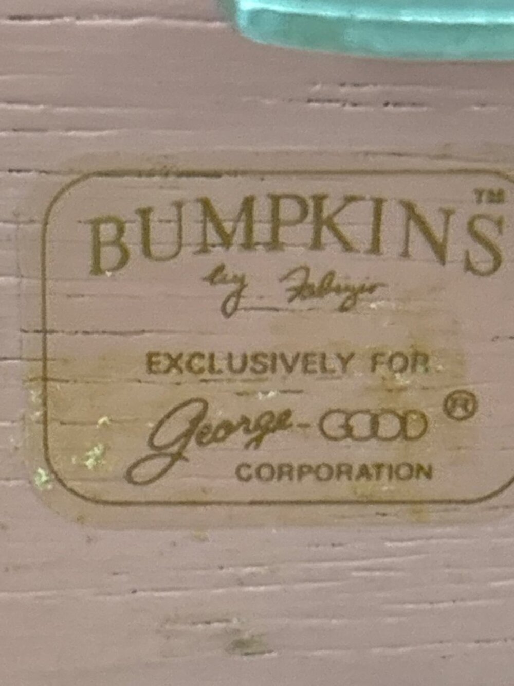 Vintage Bumpkins Fabrizio George Good Pink Wood Rocking Chair Wind Up Music Box - Picture 12 of 16
